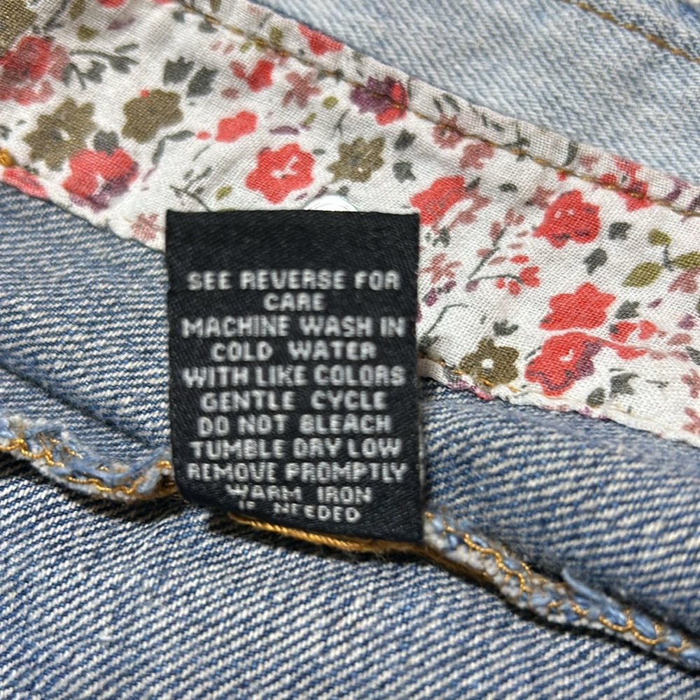 New Look Denim Cropped Distressed Vest-M-#0017 - Picture 6 of 9